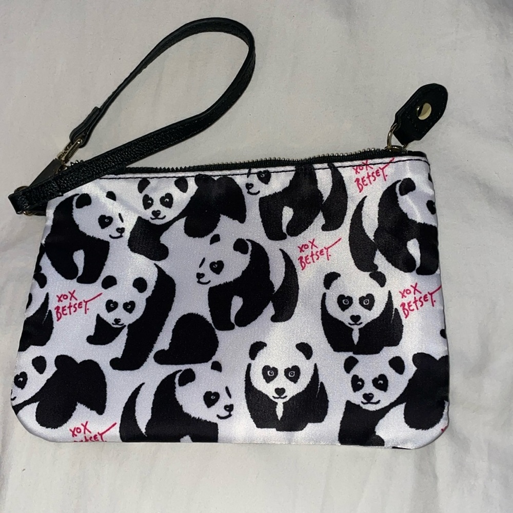 Luv Betsey Johnson Panda Zipper Wristlet